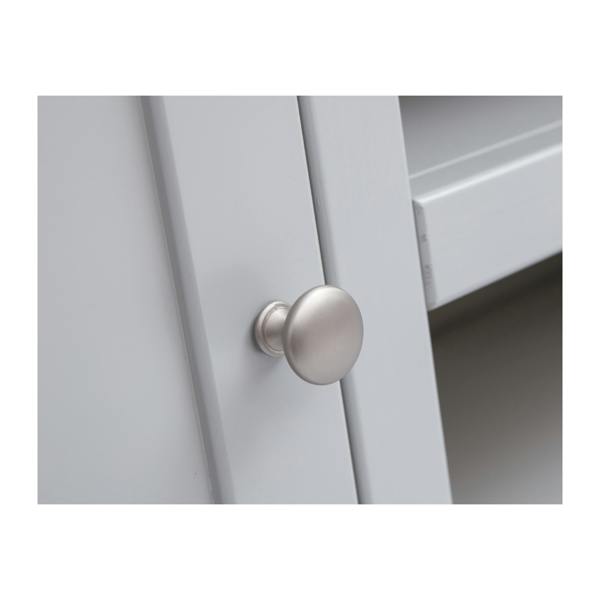 Cabinet Bits Argenta Light Grey 2 Door TV Cabinet Chrome Knob