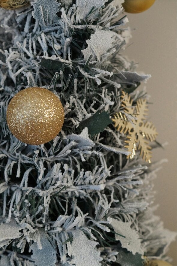 Scotts of Stow Xmas Haus PreLit Led Pop Up Gold Decor Xmas Tree