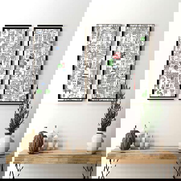 Wall art London | Set of 2 framed travel posters