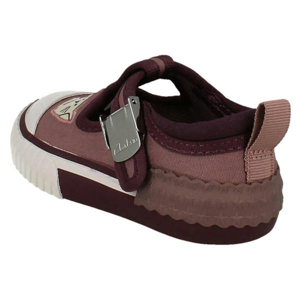 Clarks Girls Clarks Canvas T-Bar Foxing Pet T