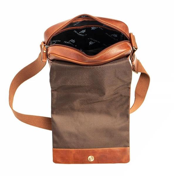 PRIMEHIDE Leather Crossbody Messenger Bag - Vito Tuscan