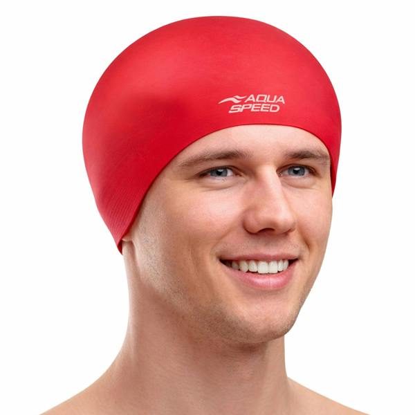 Aqua Speed Unisex Adult Soft Latex Swimming Cap | Comfortable Elastic Flexible Cap