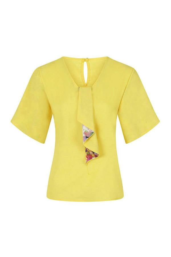 HotSquash River-Tie Bat-Sleeved Top