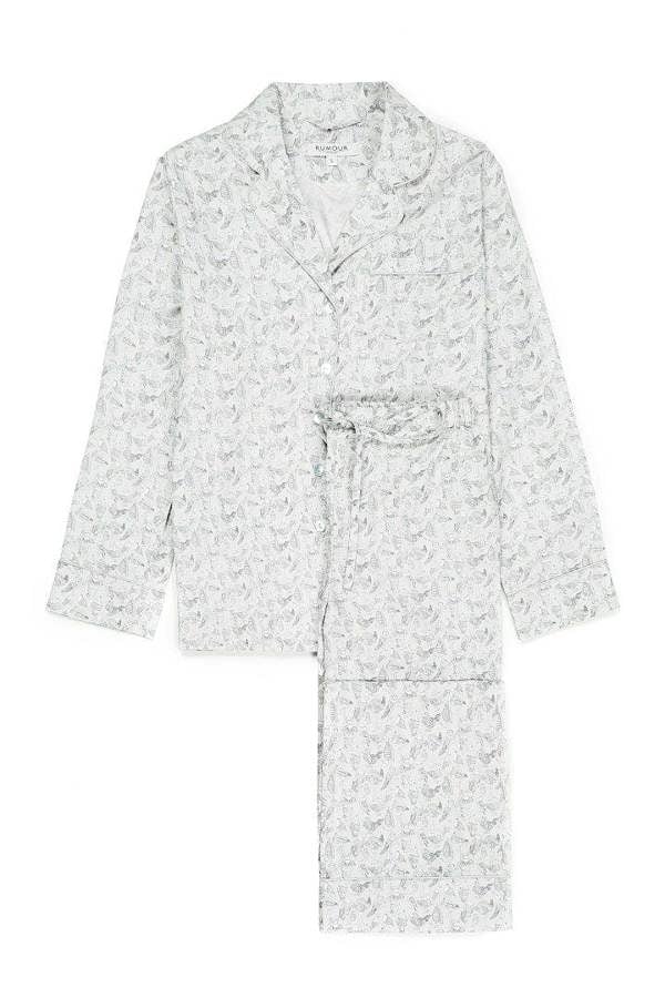 Rumour London Beak To Beak Liberty Print Cotton Pyjama Set