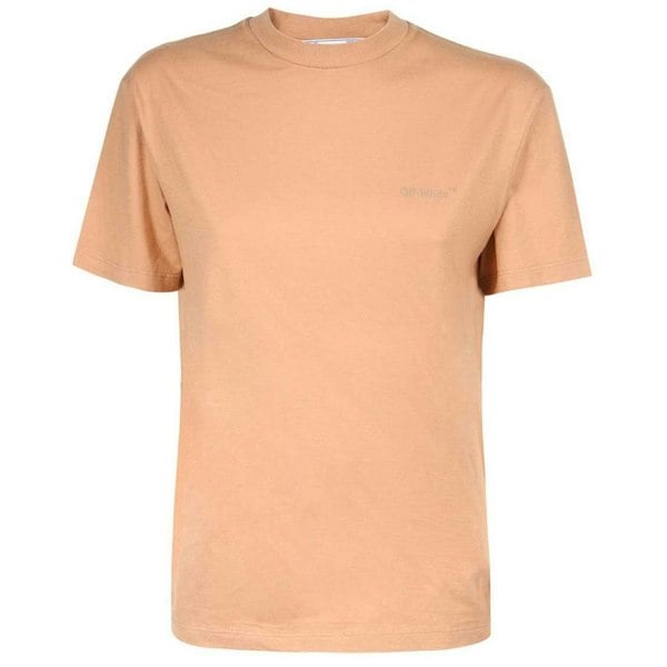 Off-White Diag Regular Fit Brown T-Shirt XXS