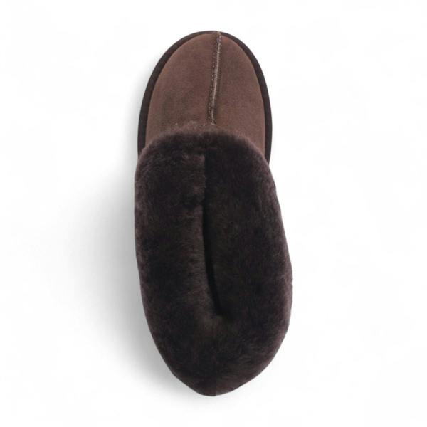 Infinity Leather Women's Sheepskin Suede Ankle Brown Slip-On Bootie Winter - Glacier
