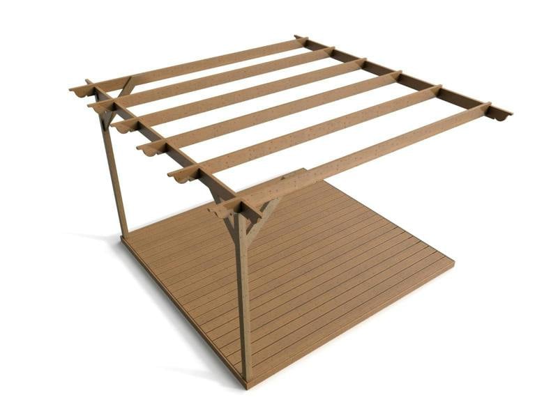 Arbor Garden Solutions Wall Mounted Pergola and Decking Kit Ovolo Design