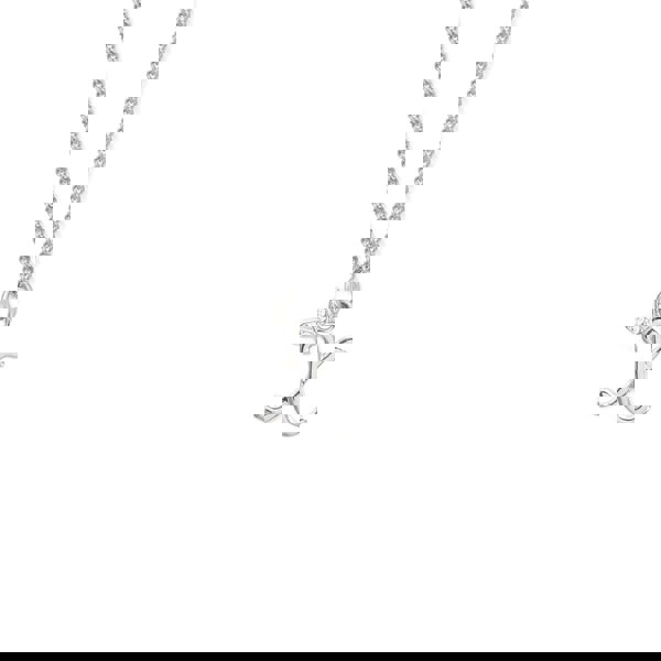 Say It With Dainty Winged Initial Charm Necklace - Sterling Silver