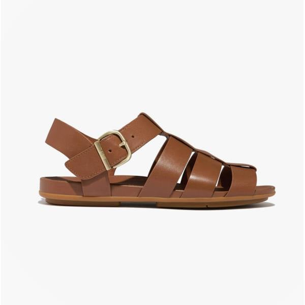 FitFlop FitFlop GRACIE LEATHER Womens Ankle Strap Sandals Deep Tan