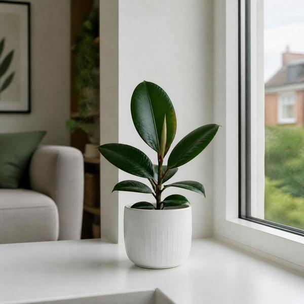 Ficus Robusta Rubber Plant 17cm Pot – Easy Care Indoor Houseplant Plants By Post