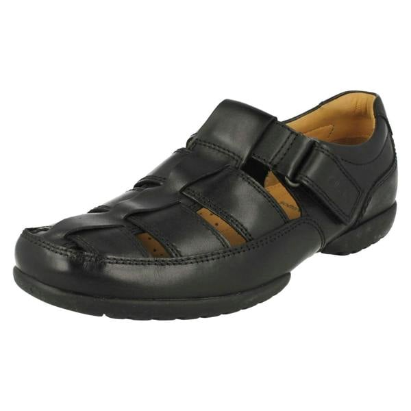 Clarks Mens Clarks Hook & Loop Sandals Recline Open