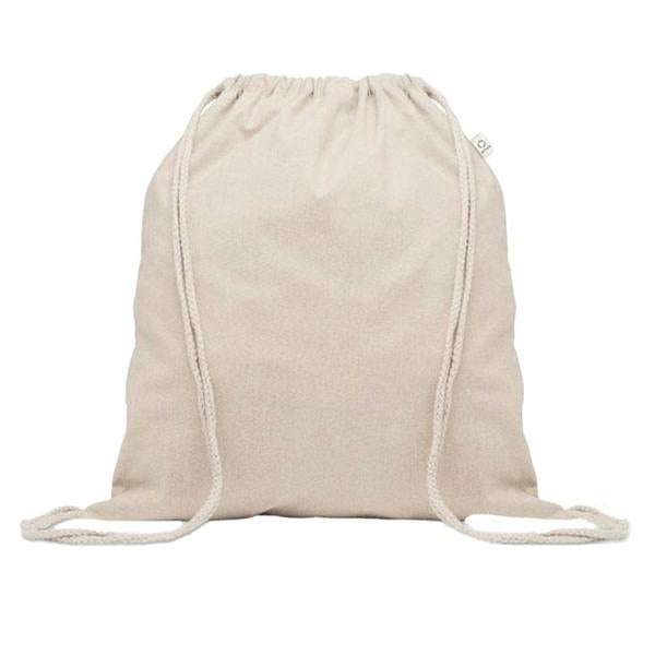 MidOcean Cabetri Recycled Cotton Drawstring Bag - Beige - 