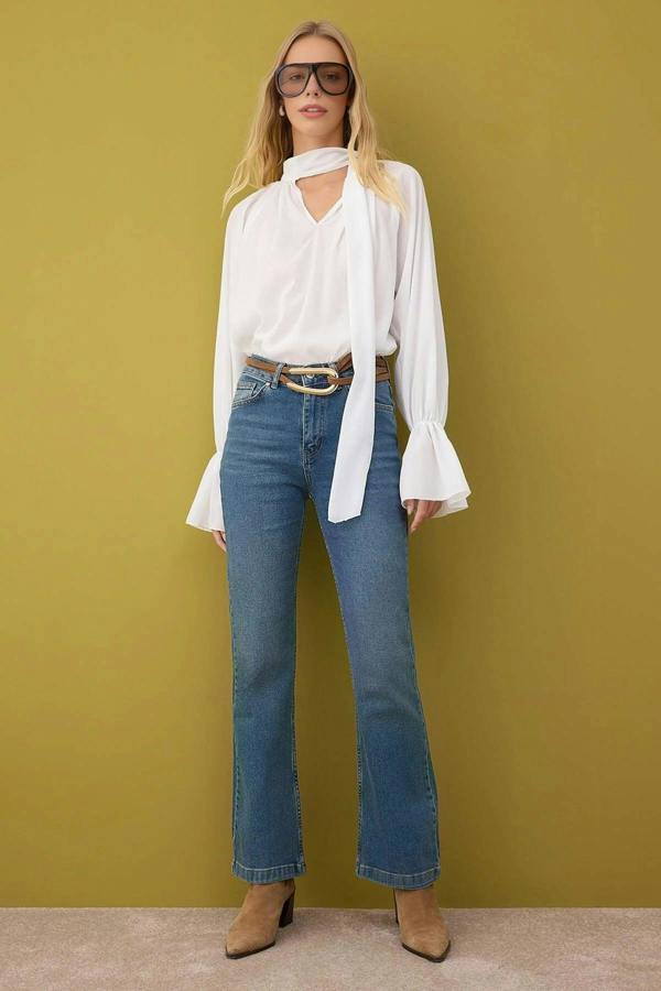 WOVCOR High Waist Flare Jeans