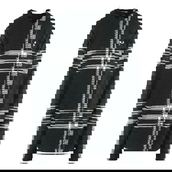 Fred Perry Unisex Adult Tartan Jumper - Black/White - 