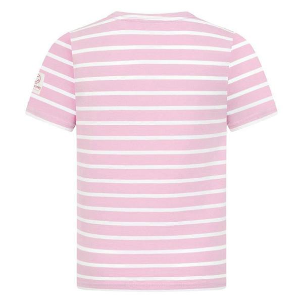 Lazy Jacks Girls Breton Short-Sleeved T-Shirt - Pink - 