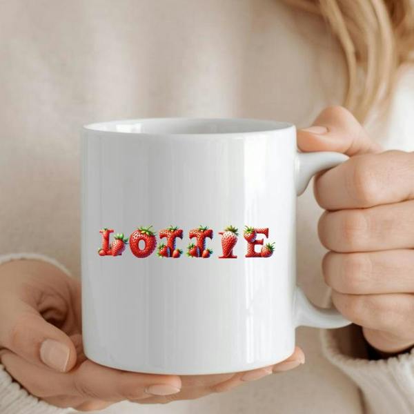 Personalised Strawberry Name Mug Gift | Sister Daughter Mum
