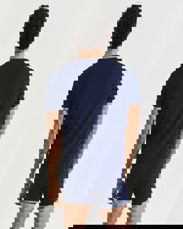 GANT 2-Pack Mens Crew Neck T-Shirts - 109 Navy/White