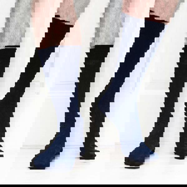 Jemsox Navy Blue Ribbed Mens Socks | Recycled & Eco-Friendly