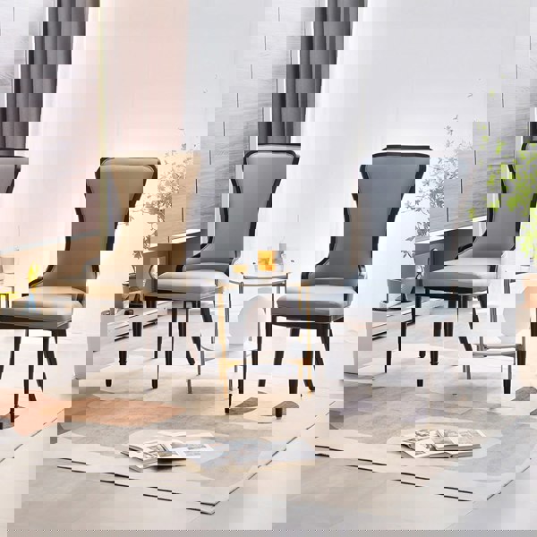 Weilai Concept Inoue High Back Dining Chair, Leather