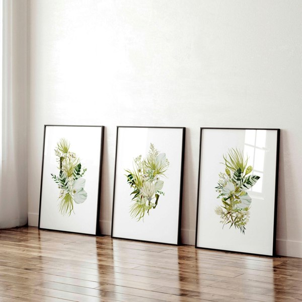 Office desk decor ideas | set of 3 wall art prints