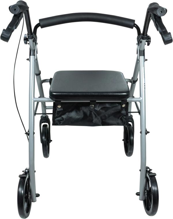 Aidapt Four Wheeled Rollator with Bag Silver