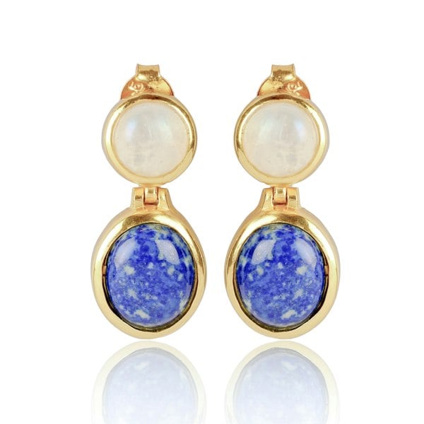 Lila Rasa Lapis Lazuli & Moonstone Earrings