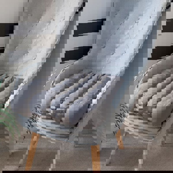 Snug City Quilted 9 Button Seat Pad Cushion Booster 100% Cotton Cover 45cm Square