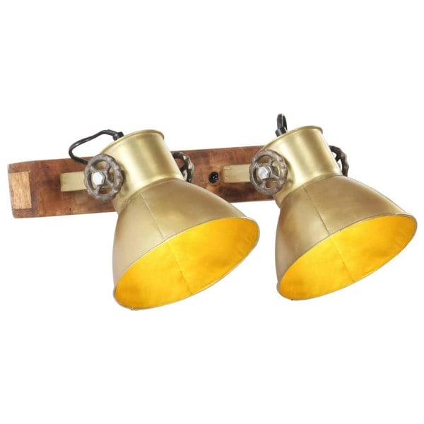 Berkfield Industrial Wall Lamp Brass 45x25 cm E27