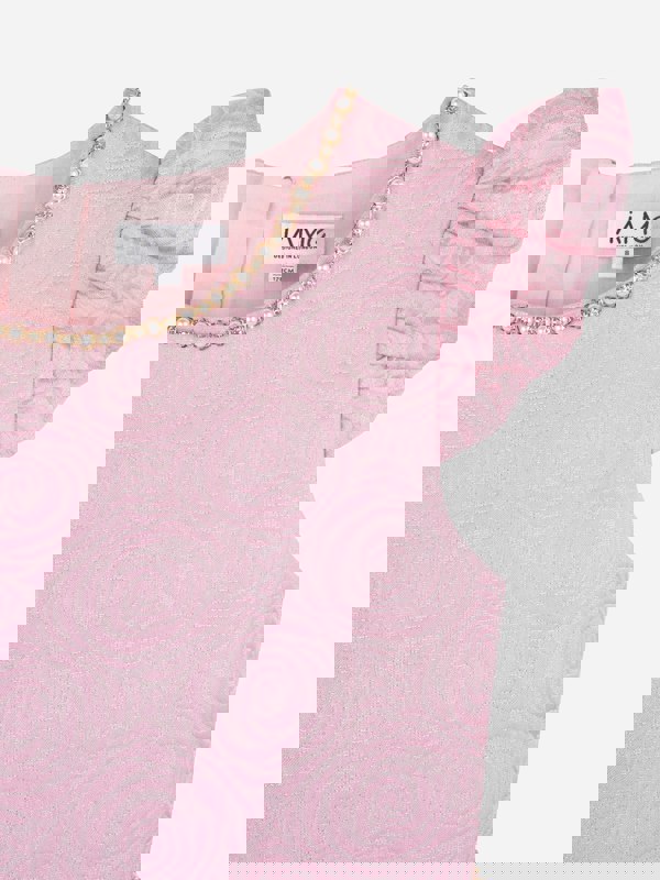 iAMe Girls All Over Print Dress in Pink