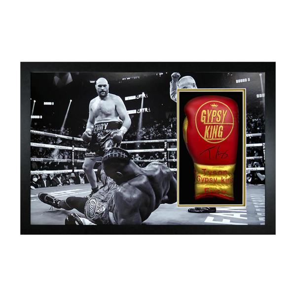 Tyson Fury v Deontay Wilder III Signed Glove Iconic Frame