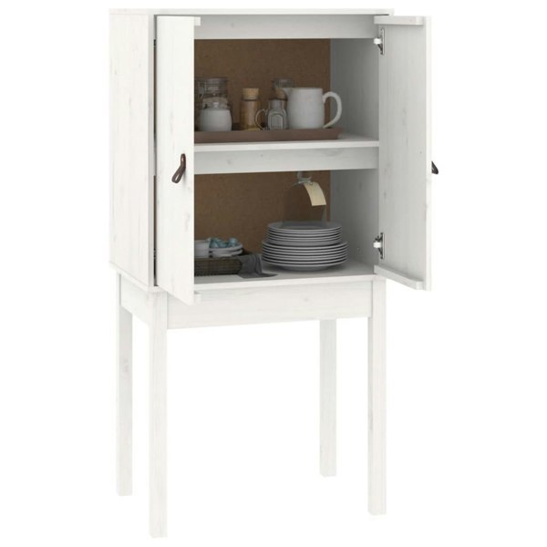 Berkfield Highboard White 60x40x120 cm Solid Wood Pine