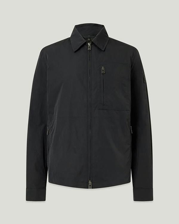 Belstaff Grid Mens Overshirt - Black