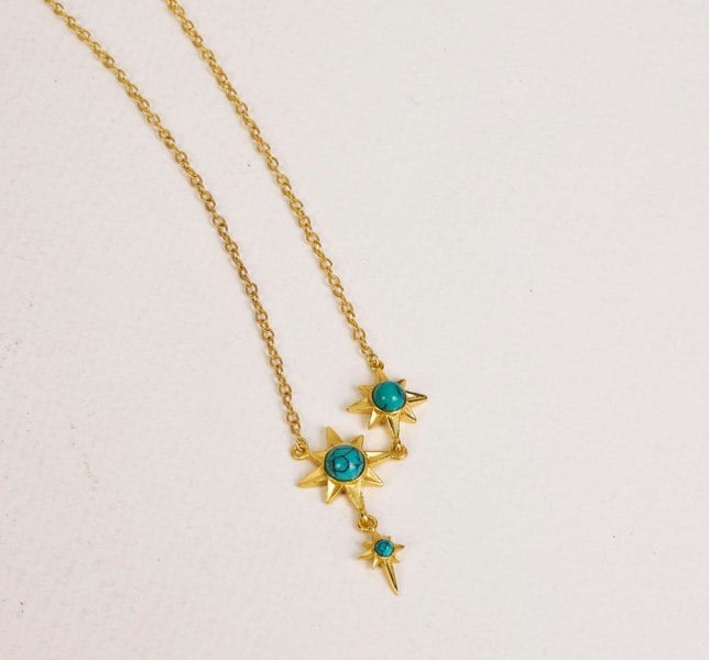 Star Gaze North Star Necklace Gold - Lila Rasa