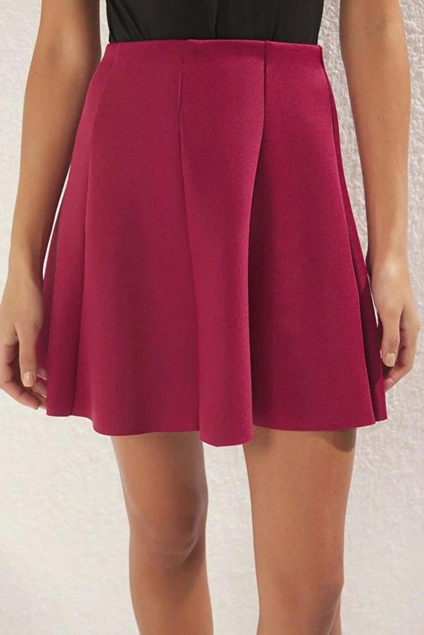 WOVCOR Skater Mini Flounce Knit Skirt
