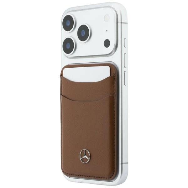 Mercedes Benz Leather Magnetic Card Holder Brown - MECSMPUDCSA