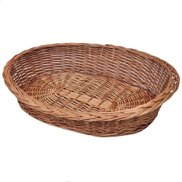 Berkfield Willow Dog Basket/Pet Bed Natural 90 cm