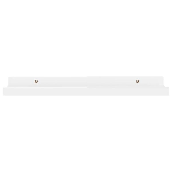 Berkfield Wall Shelves 2 pcs High Gloss White 40x9x3 cm