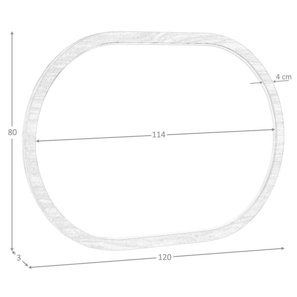 Angel Cerdá Oval Half Point walnut wall mirror 3295