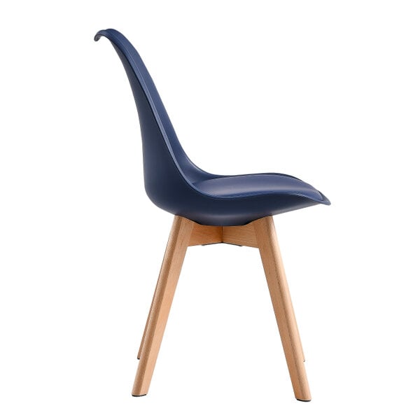 Set of 6 Dining Chairs with Solid Wooden Legs and Seat Cushion Pads Eva