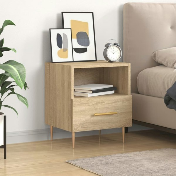 Berkfield Bedside Cabinet Sonoma Oak 40x35x47.5 cm Engineered Wood