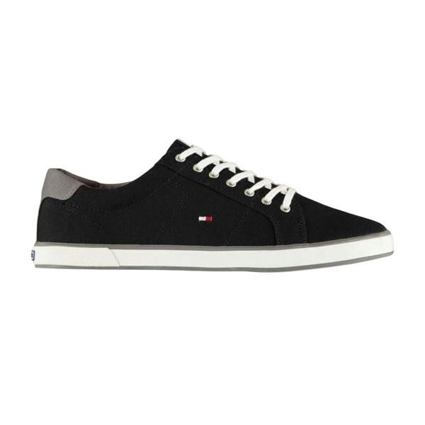 Tommy Hilfiger Mens Harlow 1D Flag Logo Trainers - Black/White - 