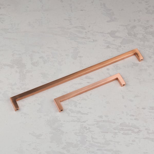 Handle & Home Satin Copper Rose Gold D Bar Handles