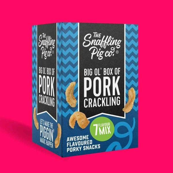 The Snaffling Pig Co Big Ol' Box of Pork Crackling: 7 Flavour Selection