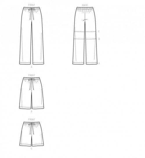 Simplicity Sewing Pattern 9127, Trousers, Shorts, Pyjamas for Kids, Teenagers, Women, Men, A (XS - L / XS - XL) - Easy