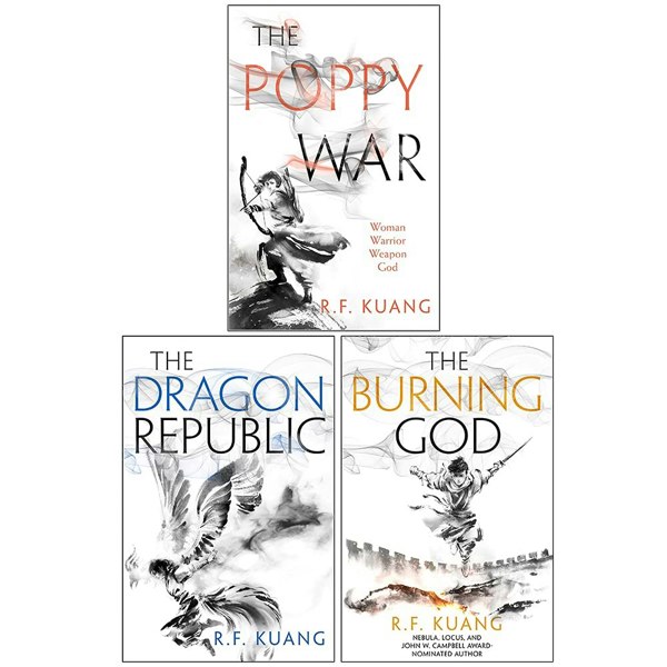 Poppy War Series 3 Book Set By R.F. Kuang (The Poppy War, The Dragon Republic, The Burning God)