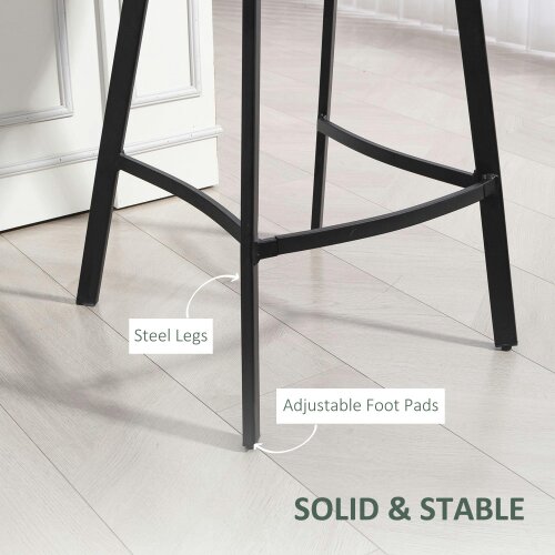 Wyld Haus Noso Tane Set Of 2 Green Faux Leather Upholstered Dining Bar Stools