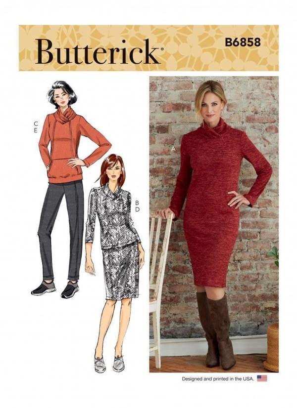 Butterick Sewing Pattern 6858, Tops, Skirts, Trousers for Women, Y (XS-S-M) - Easy