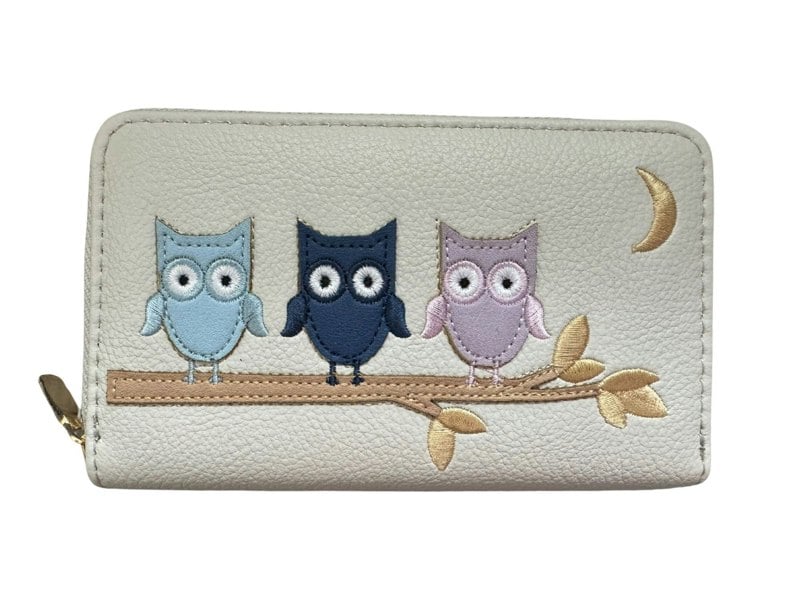 Fores Collection Owl Design Concertina Zip Around Purse
