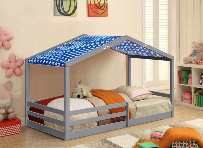 Comfy Living Adorable 3ft Wooden House Bed - A Unique and Cozy Addition to Your Child’s Bedroom