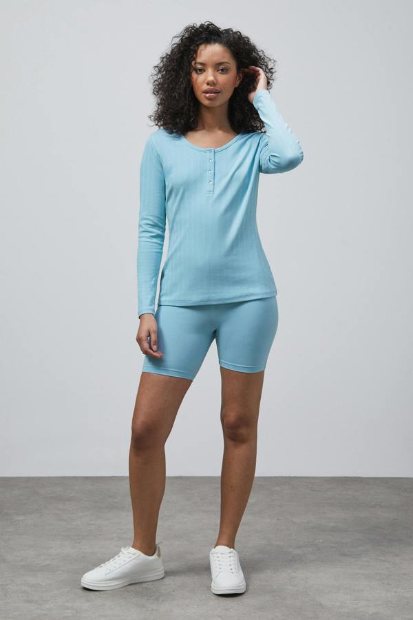 ENORSIA Ribbed Cycling Loungewear Set